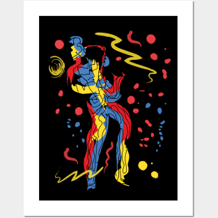 Funny Saxophone Player Posters and Art